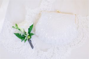 Elegant bridal details for a wedding at a DC church