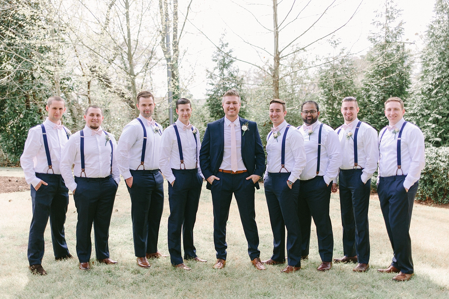 Groomsmen at the Woman's Club of Portsmouth